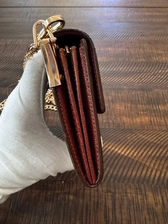 Louis Vuitton vintage Sarah monogram wallet converted Crossbody 2000 France - Picture 6 of 17